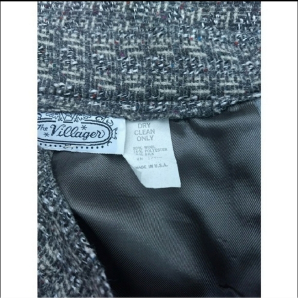 Vintage The Villager grey wool pencil skirt small - Picture 6 of 6